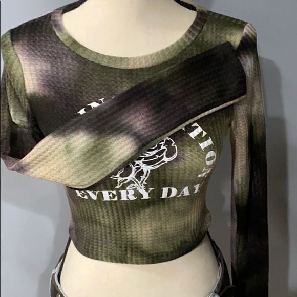 Long sleeve Crop tie dye - Picture 4 of 5